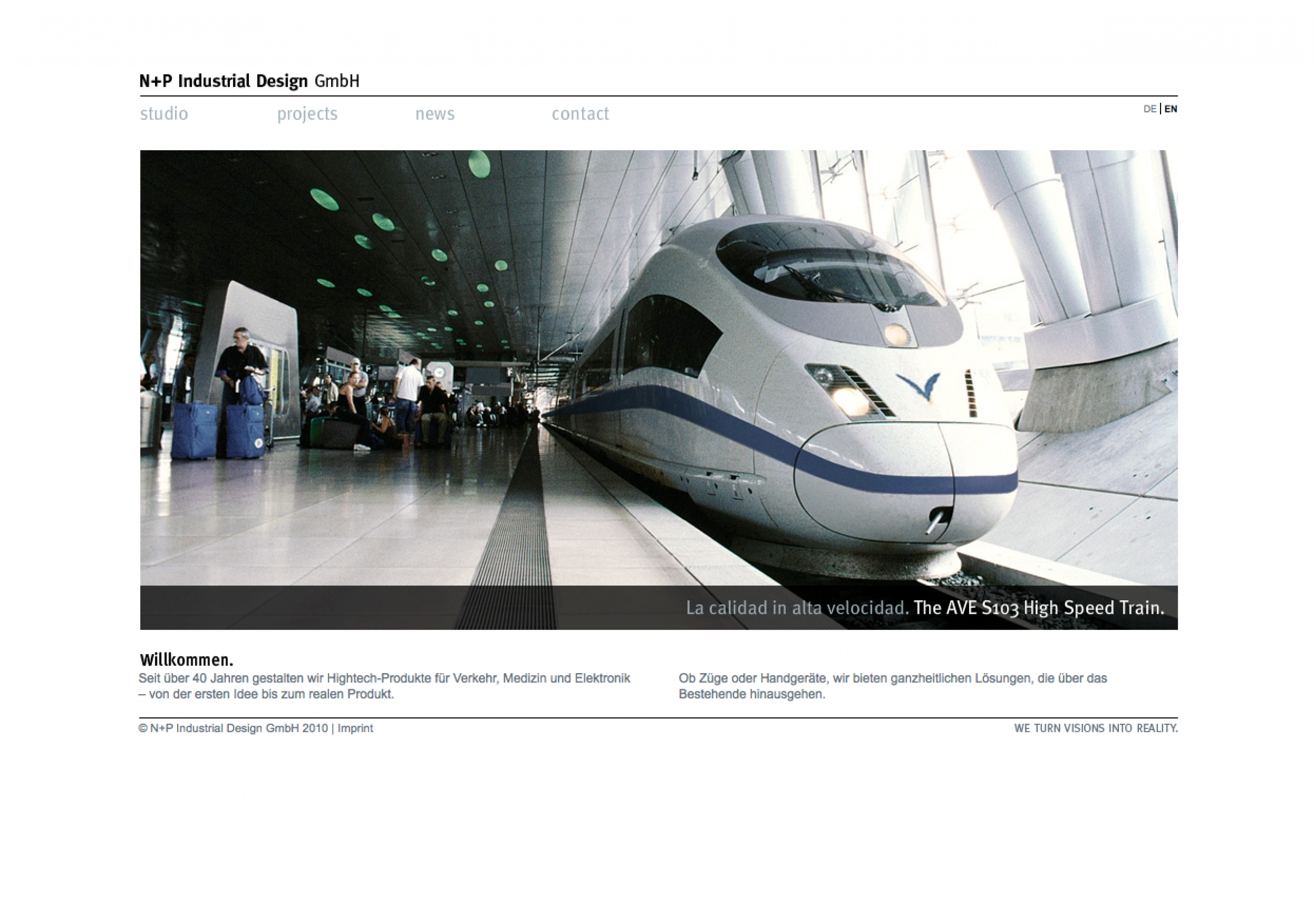 Relaunch Website der Münchener Industriedesign-Agentur N+P Industrial Design GmbH