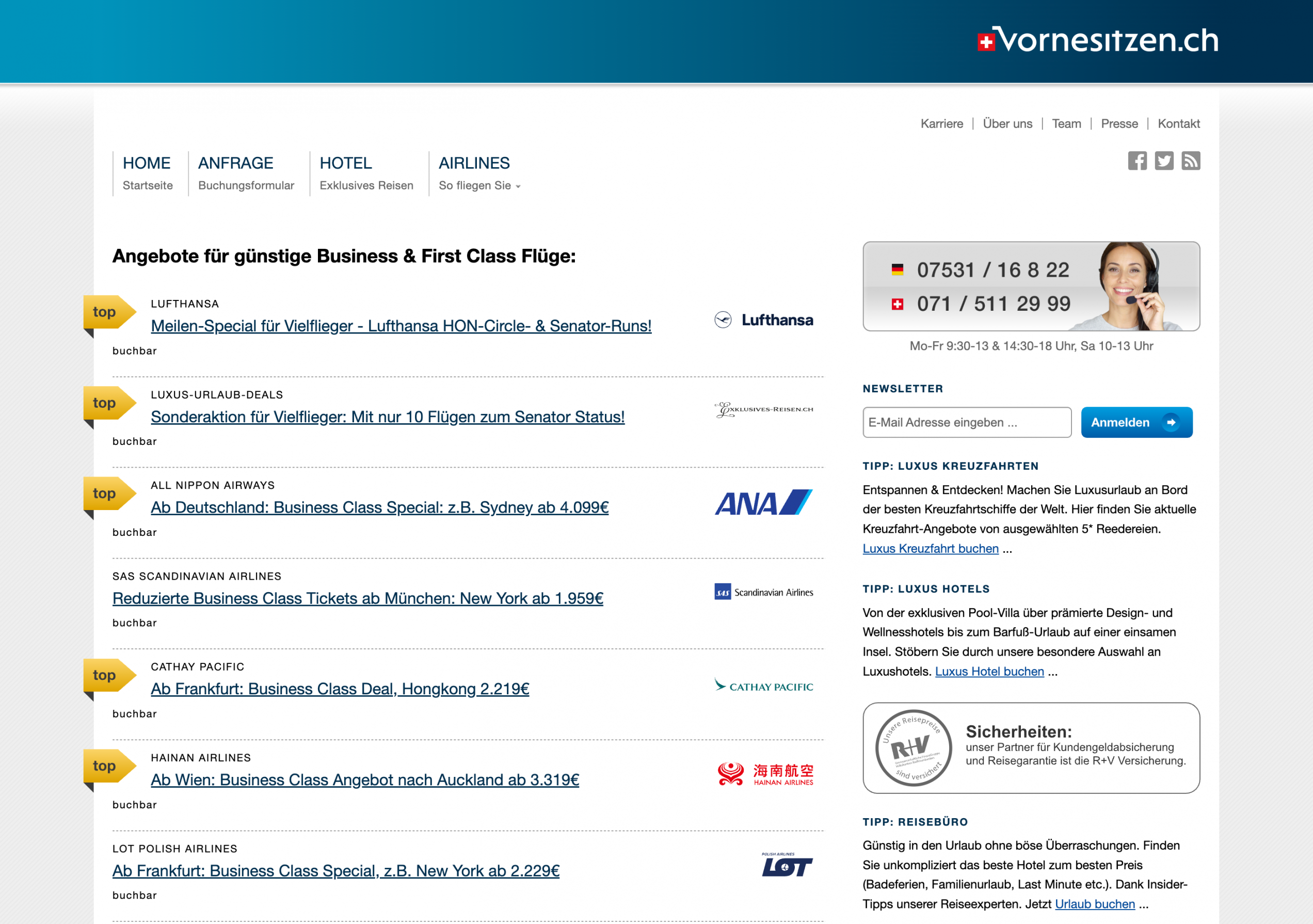 VorneSitzen.ch Startseite VorneSitzen.ch Startseite