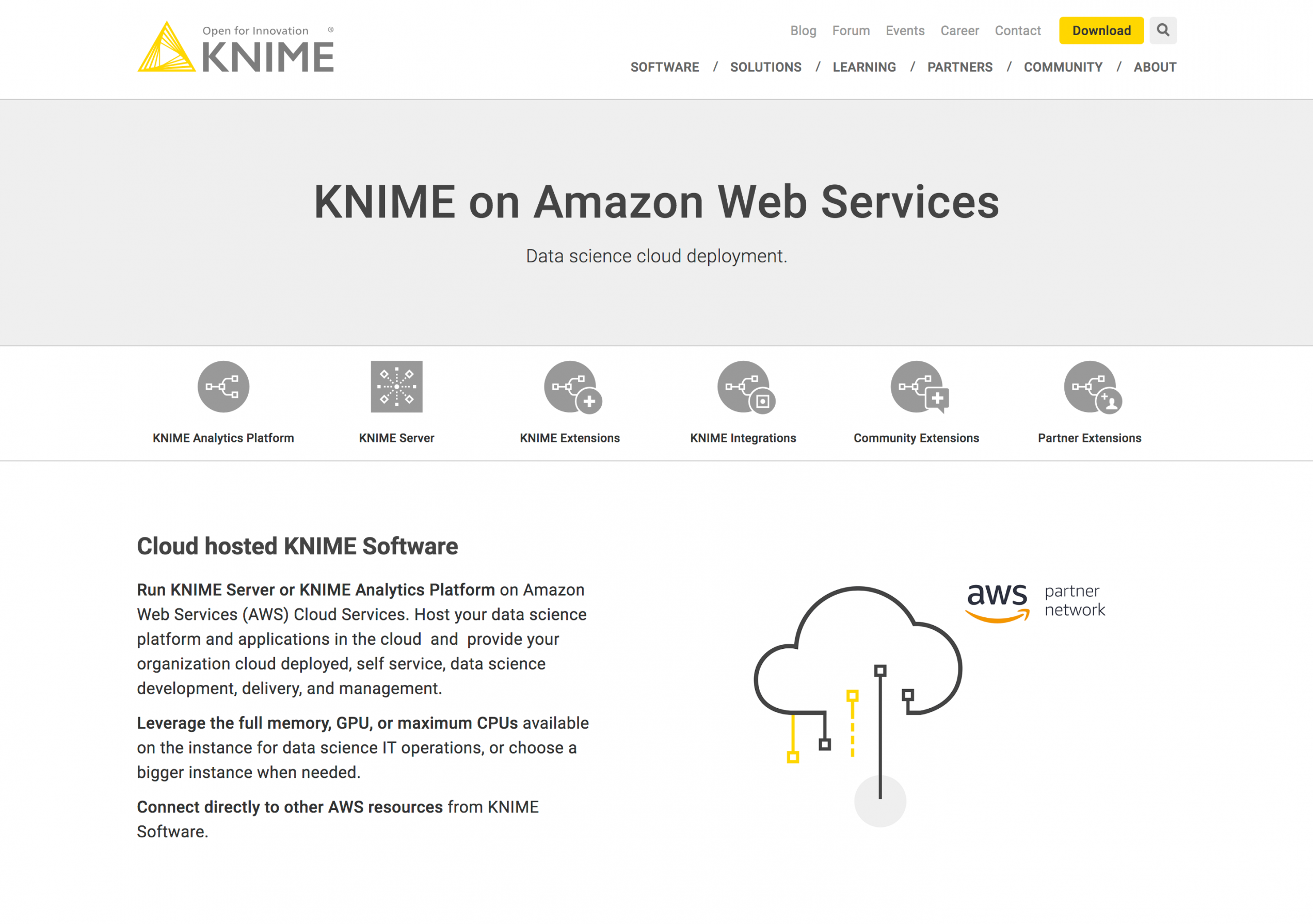 KNIME on Amazon Web Services Screenshot