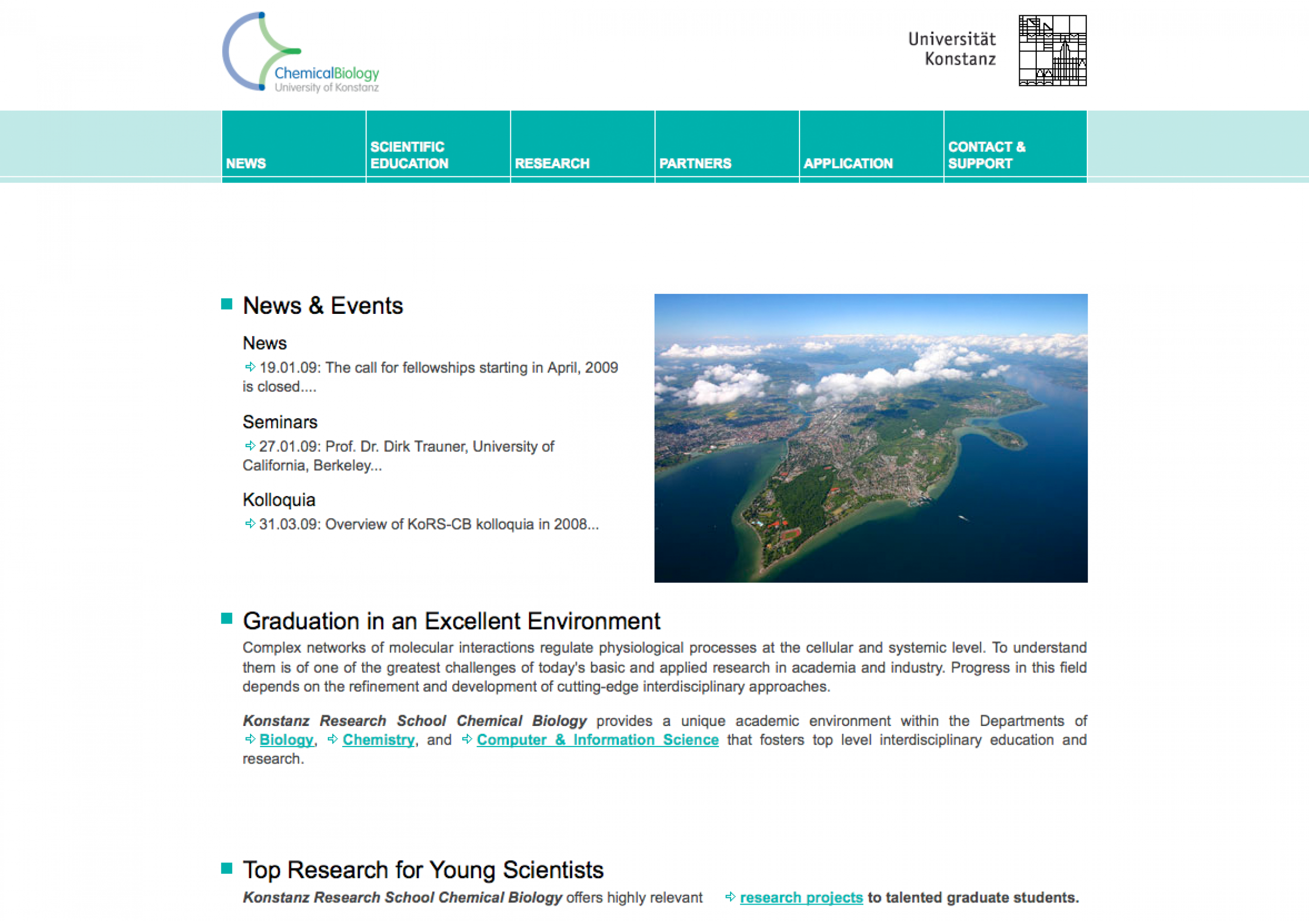 Website Uni Konstanz Graduiertenschule Chemical Biology