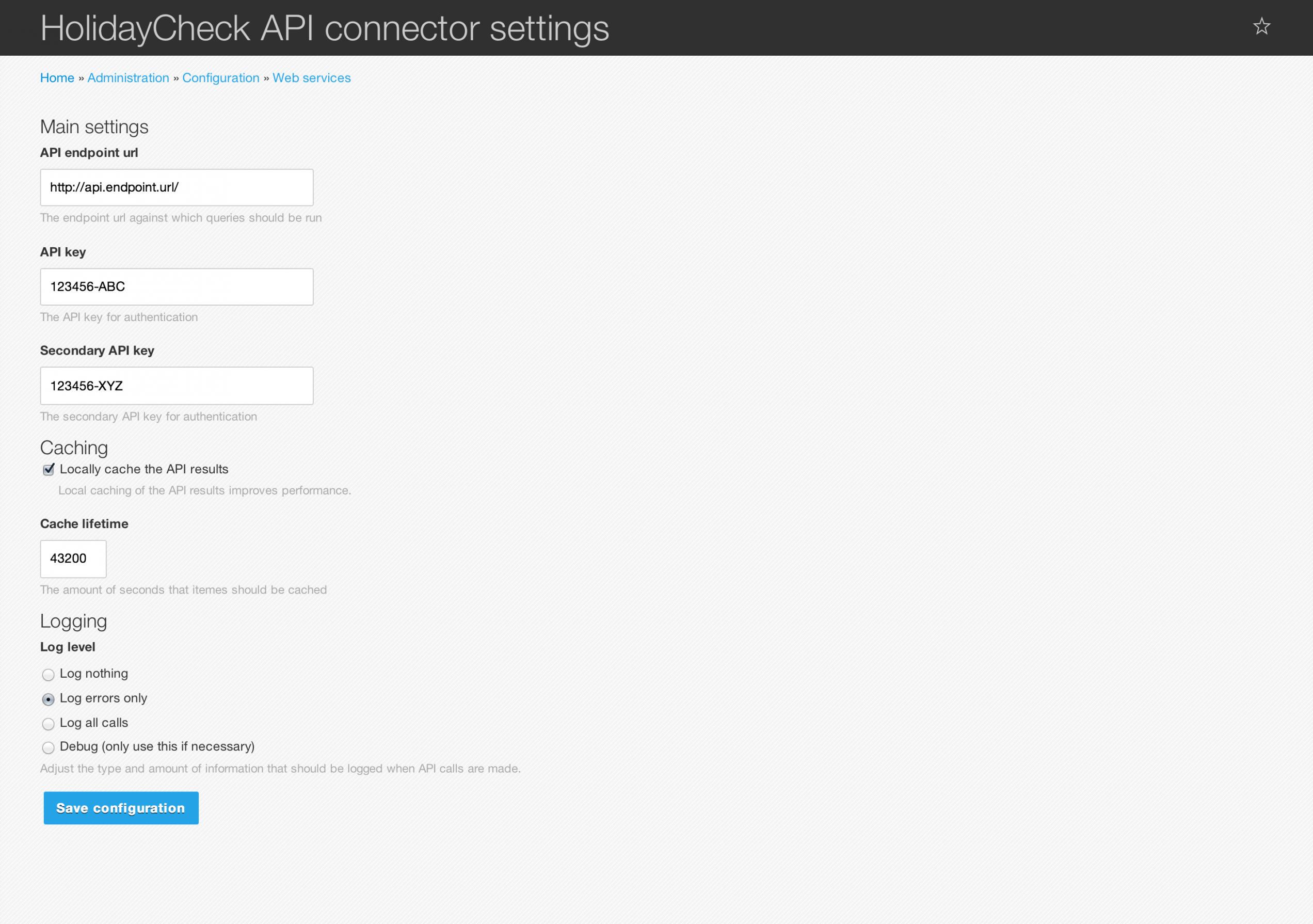 Screenshot: Backend-Ansicht des Partner Widget