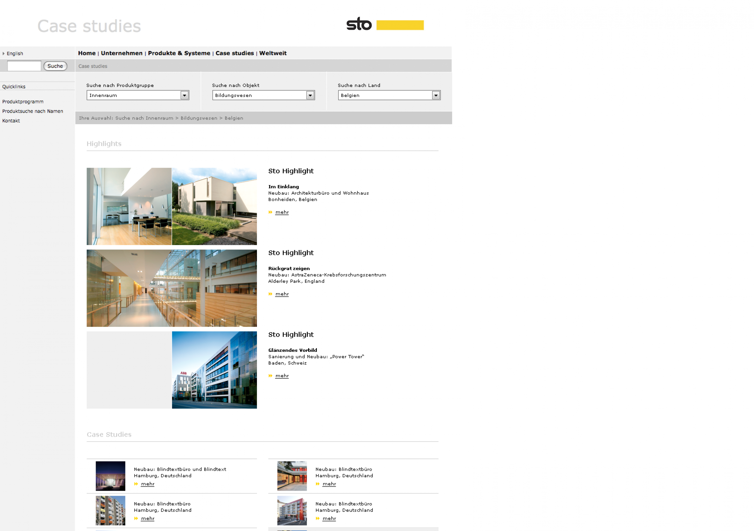 Sto AG International Corporate Website