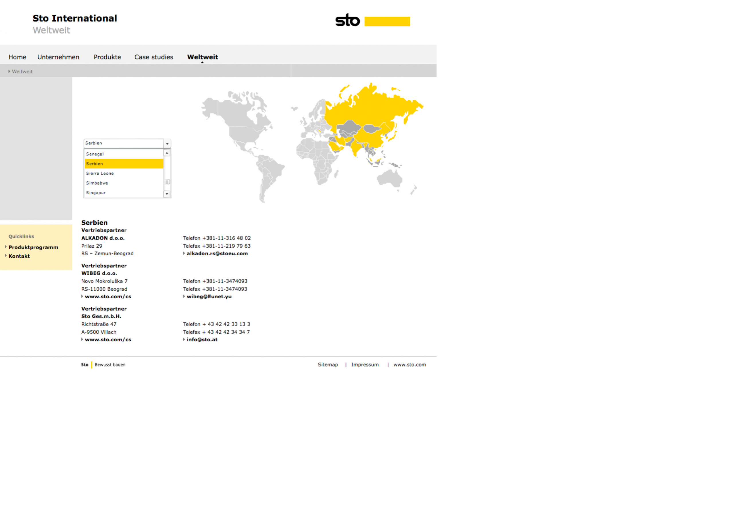Sto AG International Corporate Website