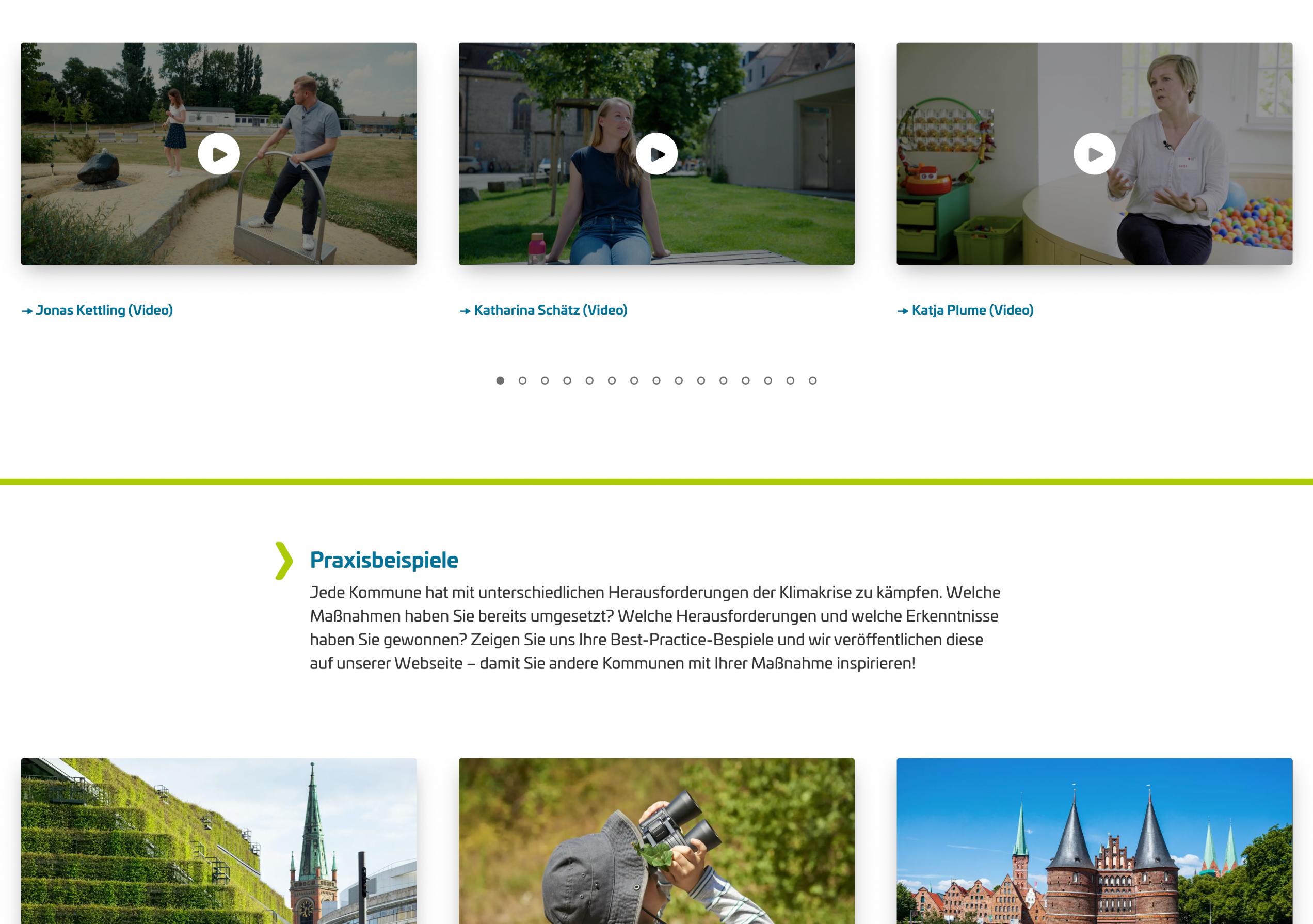 Screenshot of the Climate Adaptation Week website (after scrolling)