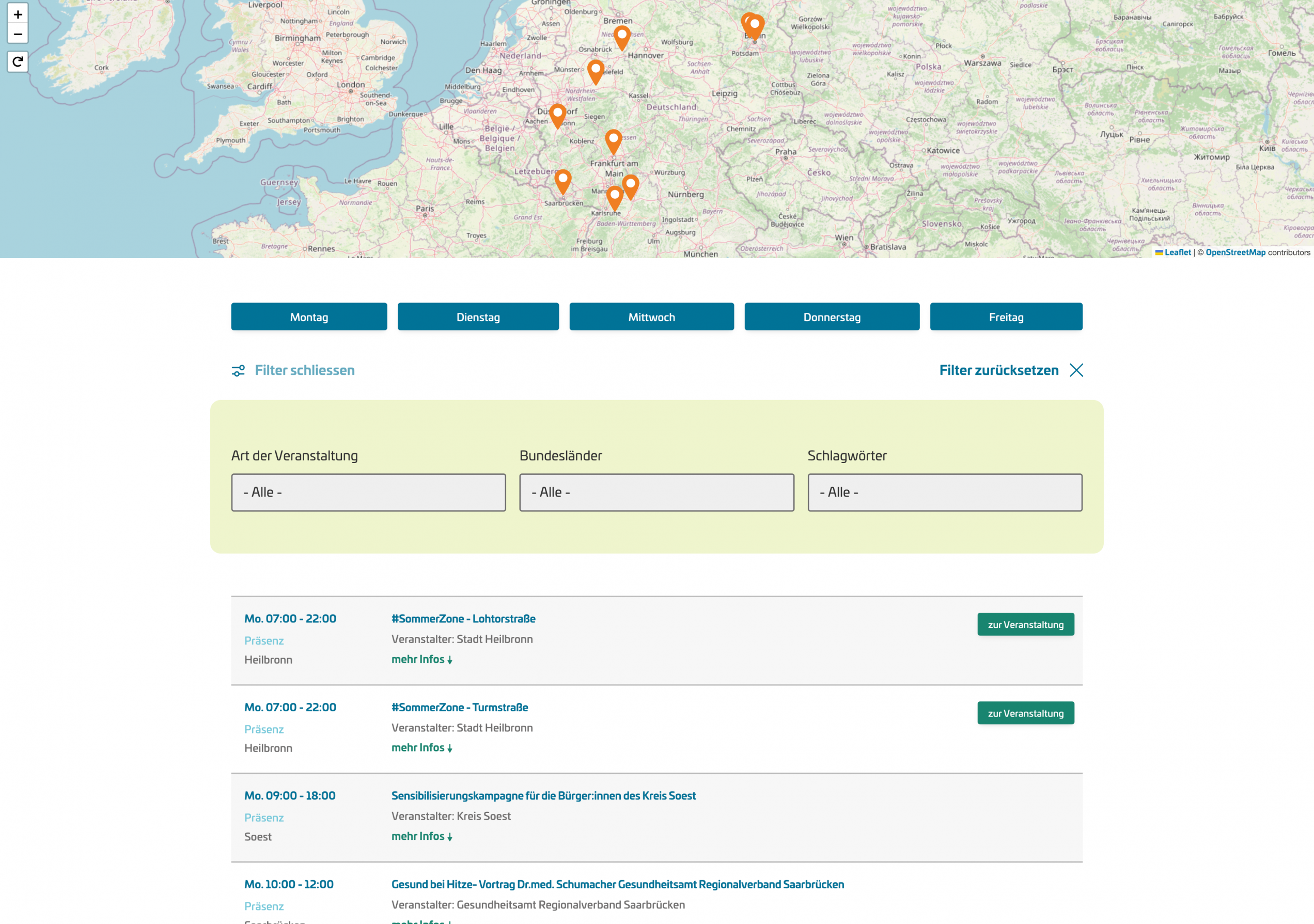 Calendar of events for Climate Adaptation Week