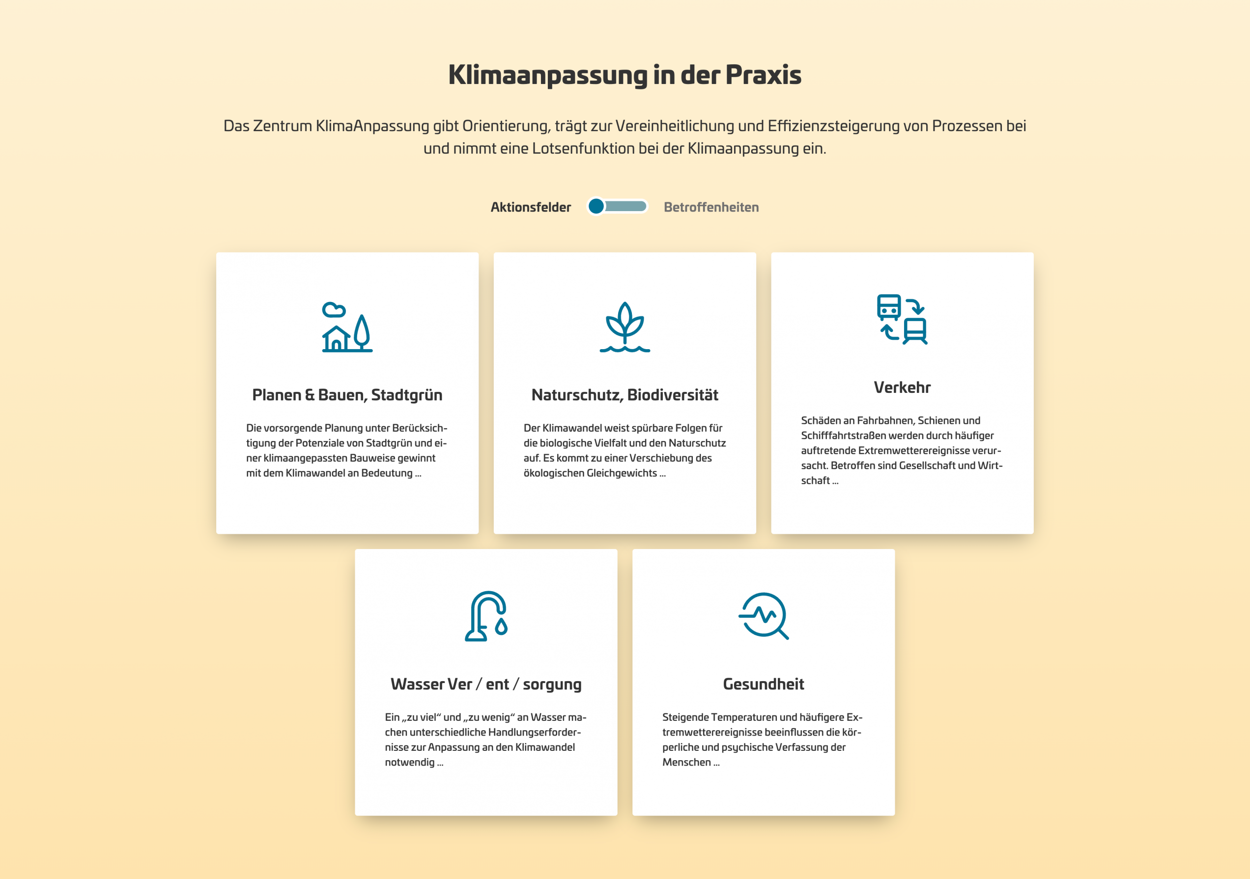 ZKA Startseite UI Tiles