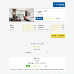 HolidayCheck Partner Widget Screenshot