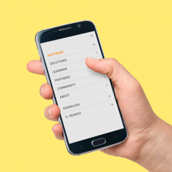 mobile Navigation auf Smartphone für eine sehr umfangreiche Website