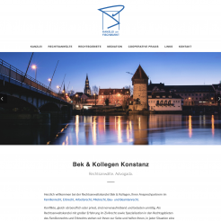Screenshot: Website mit Drupal 8