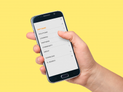 mobile Navigation auf Smartphone für die KNIME Website mobile Navigation auf Smartphone für eine sehr umfangreiche Website