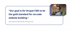 Bild und Zitat von Dries Buytaert Quote of Drupal founder Dries Buytaert