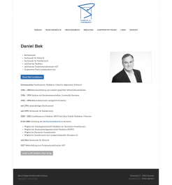 Screenshot CV von Rechtsanwalt Daniel Bek