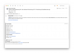 Screenshot einer E-Mail