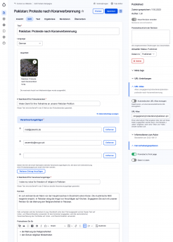 Screenshot Hoffnungszeichen Drupal Backend Screenshot Hoffnungszeichen Drupal Backend