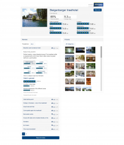 Screenshot: Frontend des Partner Widgets bei HolidayCheck