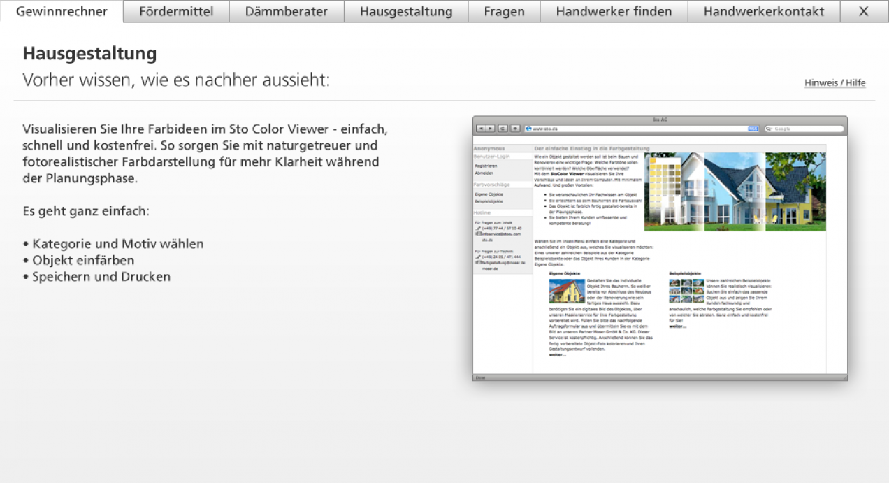 Screenshot des Sto Bauherrenratgebers (13)