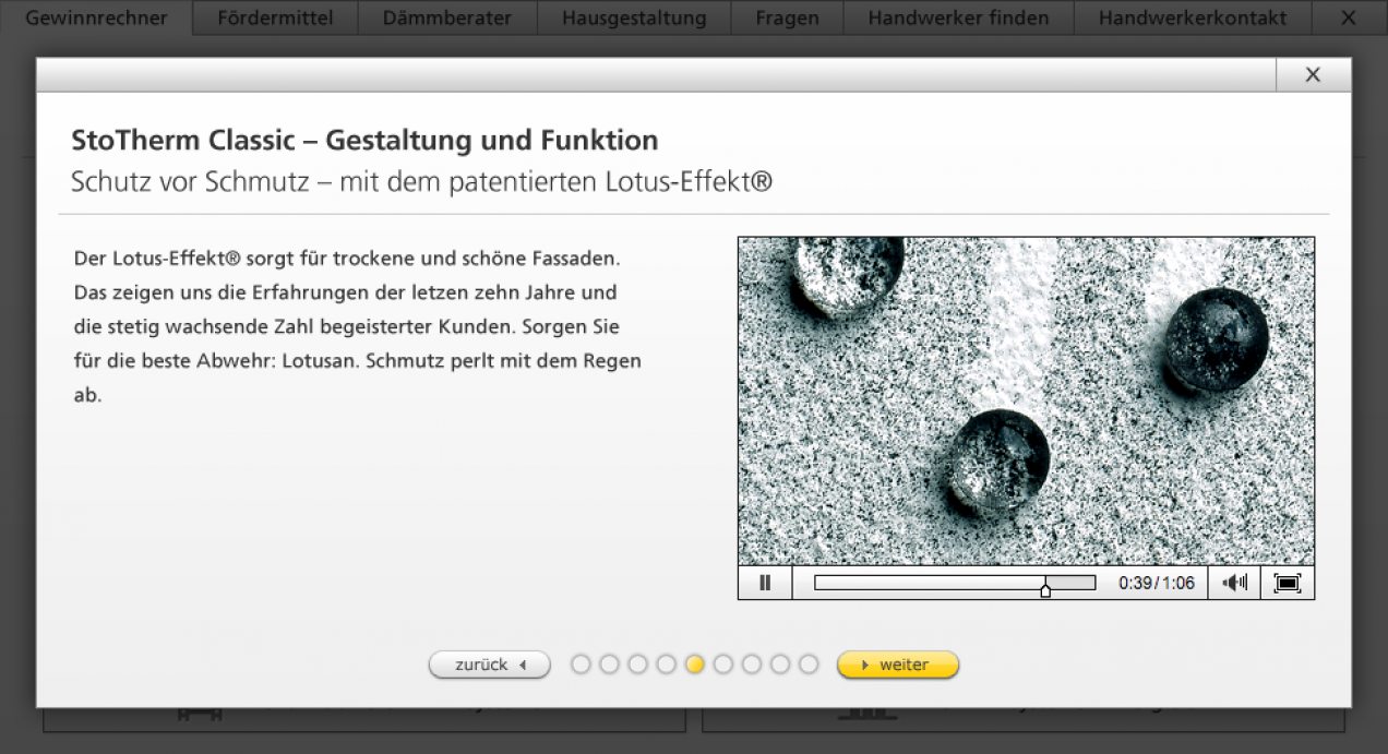 Screenshot des Sto Bauherrenratgebers (9)