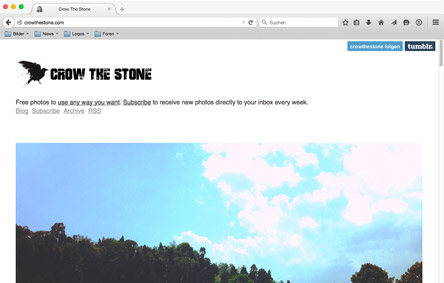 Screenshot der Website Crowthestone
