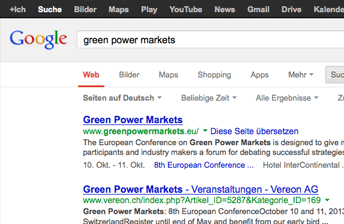 Screenshot zeigt Google Suche mit Rich Snippets Anzeige
