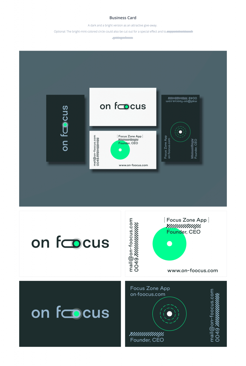 on-foocus business card design
