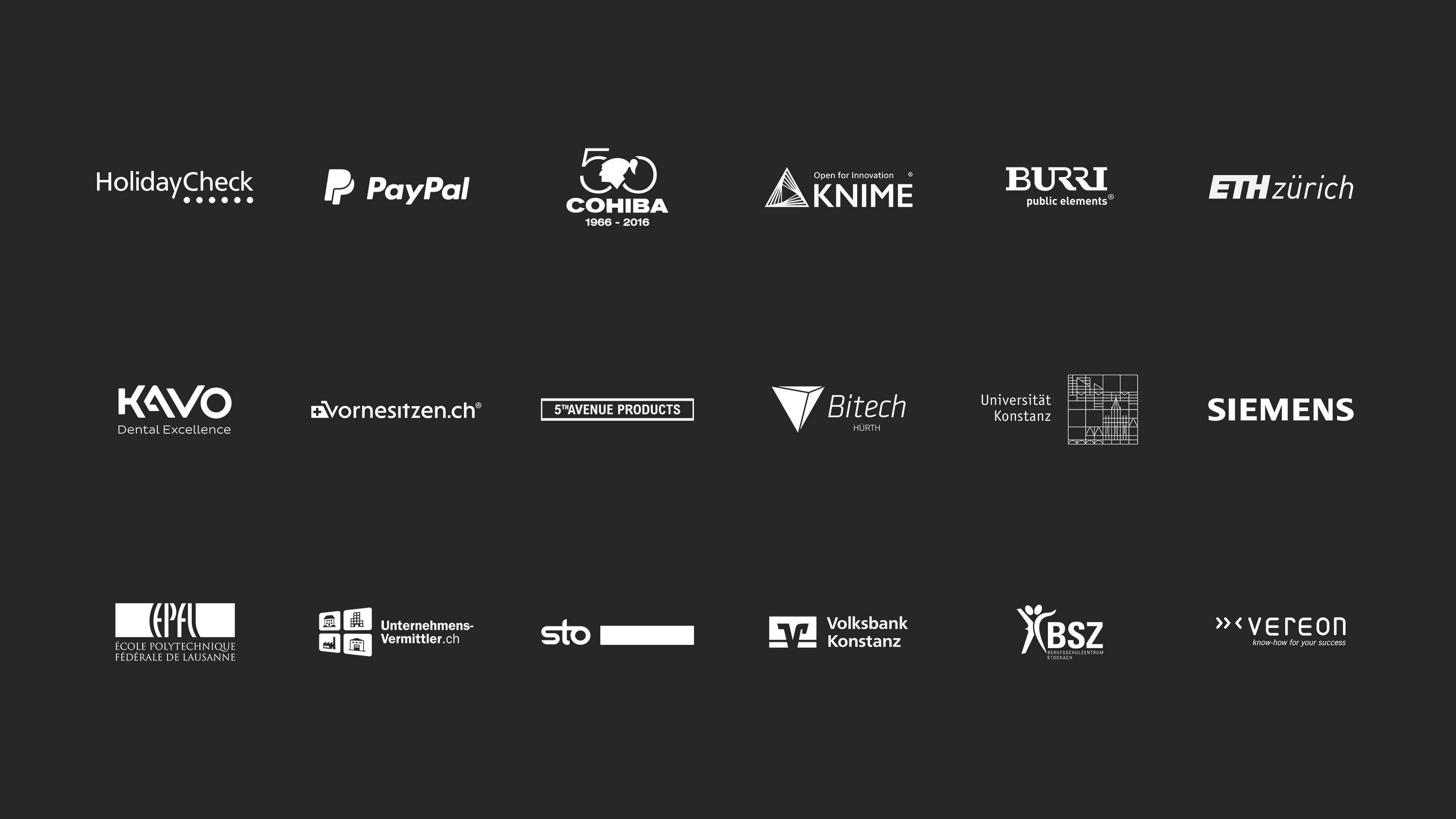 Kunden Logos der Digital Agentur Tojio aus Konstanz