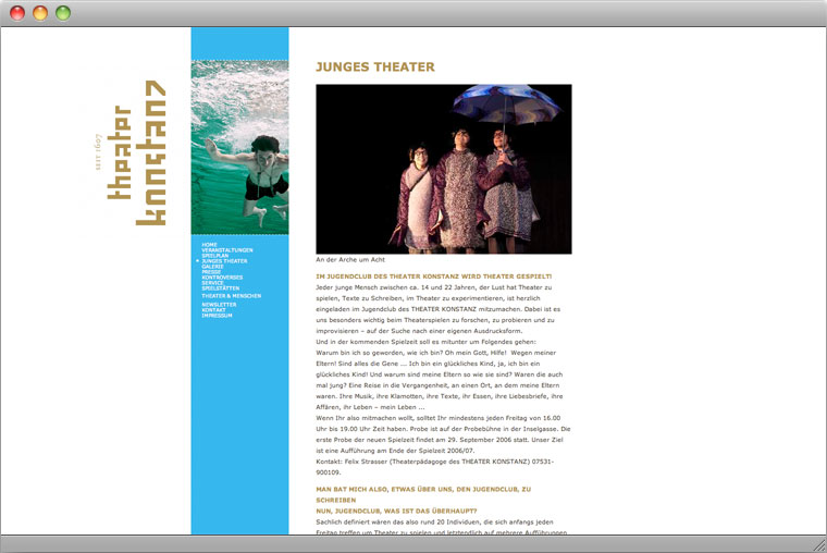 Website Theater Konstanz